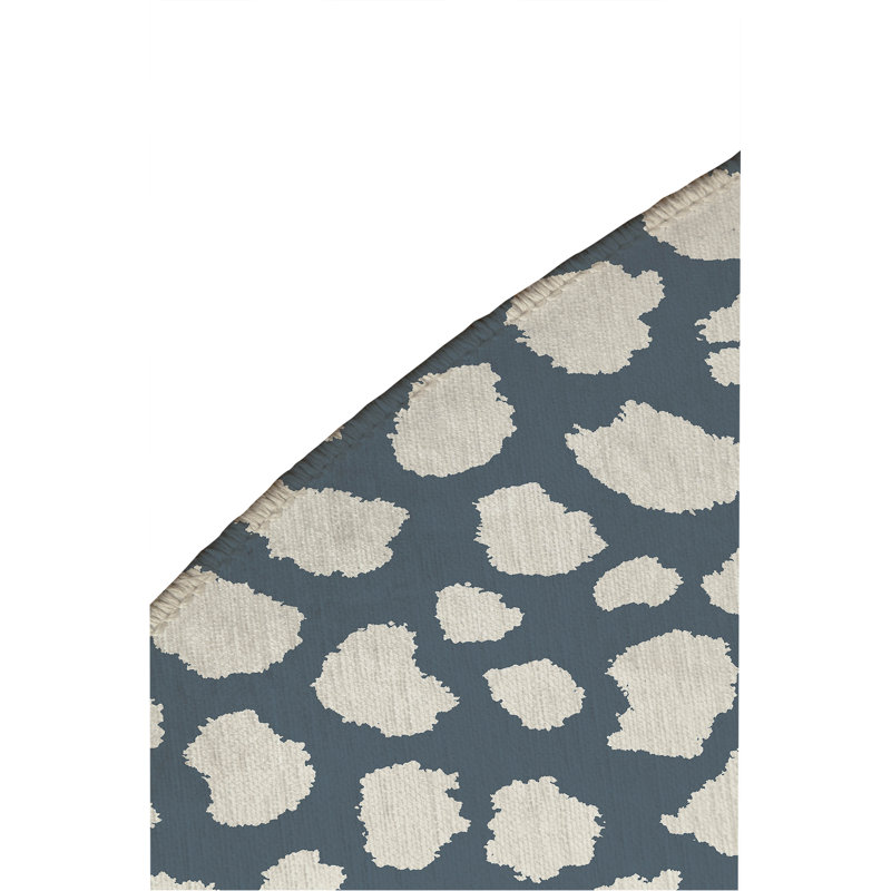 Animal Spot Non-Slip Outdoor Rug, Round 5'