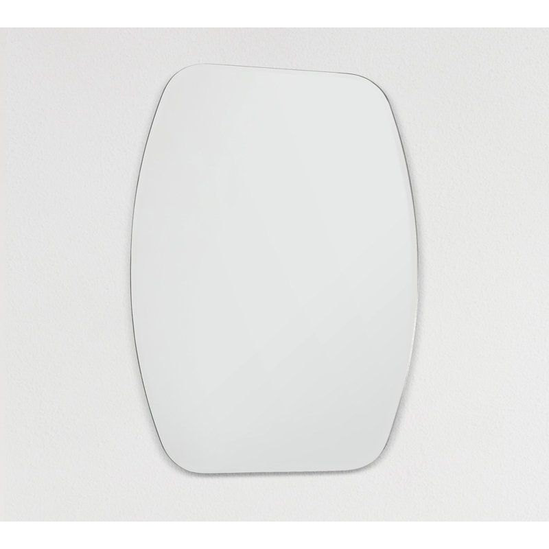 Sydney Mini 22 po X P 28 po Miroir de salle de bain ovale poli sans cadre H