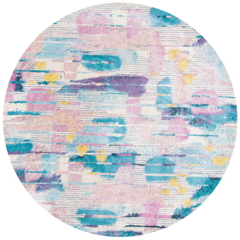 Tapis abstrait Ofrath 300 Performance, Rond 8 pi