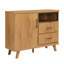 Oak-Effect Sideboard with Door, 2 Drawers and Open Shelf