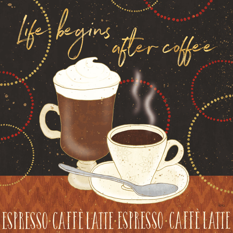 Fresh Coffee II by Veronique Charron - Wrapped Canvas Painting, 91cm H x 91cm W x 3.8cm D