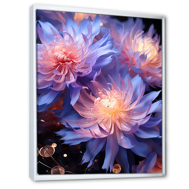 Impression sur toile Dreamy Mauve, H 20 po x l 12 po x P 1 po, Cadre flottant blanc