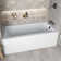Streamline 66 in. x 32 in. Acrylic Right-Hand Drain Alcove Bathtub in Glossy White With External Drain