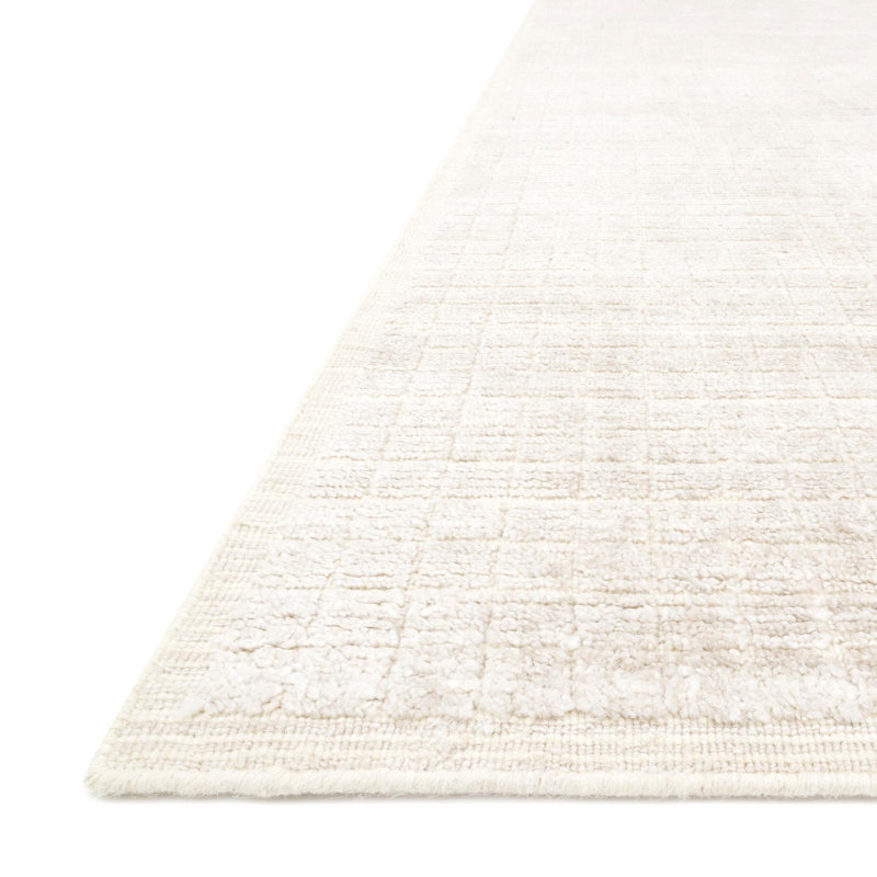 Handmade Wool Checkered Area Rug, Rectangle 9'6" x 13'6"