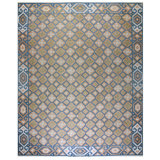 Antique Geometric Allover Pattern Room Size Cotton Dhurrie Kilim Rug