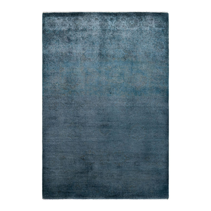 Tapis argenté / bleu clair Overyed