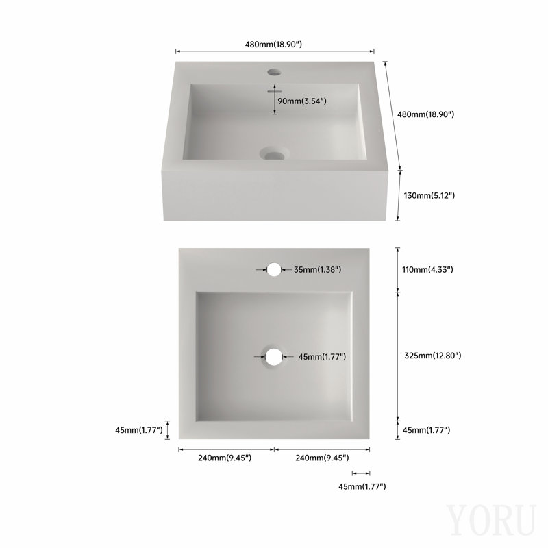 Lavabo pour salle de bain blanc mat