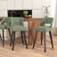 Ensemble de 4 tabourets de bar rotatifs 26,4 po, 4 pieds en bois massif noir et repose-pieds à anneau en métal-1487483732-1487483733