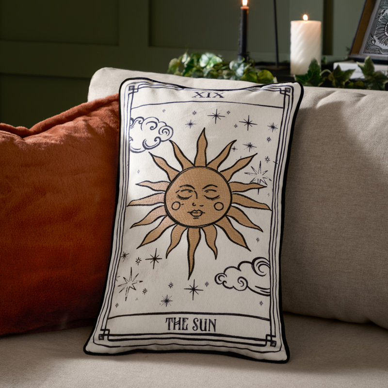 Cream Rectangular Cushion, Feather