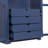 44.7" Freestanding Garage Storage Cabinet with Glass Doors, 4 Built-In Drawers & 20" Deep Shelves – Solid Pine Wood Utility Organizer-1336609069