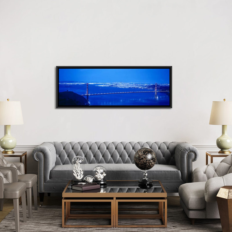 « golden gate bridge, san francisco, californie », reproduction de photo sur toile, H 20 po x l 60 po x P 1,5 po