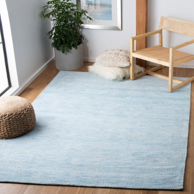 Tapis rayé en microfibre tissé à la main Classic