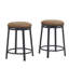Ensemble de 2 tabourets pivotants avec structure en métal-129893481