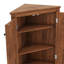 Armoire de coin triangulaire avec tablettes réglables et portes élégantes-688242973