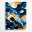 Aquarelle abstraite 40, art mural sur toile bleue-1130314606