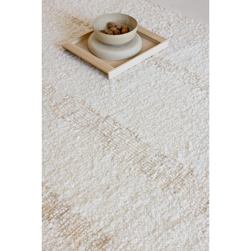 Craft Area Rug in Wool White, Rectangle 4'7" x 6'6"