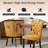 Modern Velvet  Wingback Tufted Solid Wood Upholstered Dining Chairs (Set of 2)-1203861896