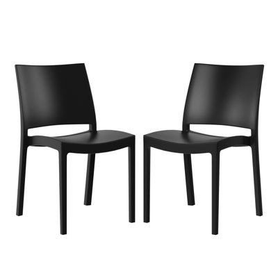 Outdoor Stacking Dining Side Chair (Set Of 2) by George Oliver