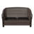 2-Person Polyethylene Wicker Outdoor Loveseat Sofa with Beige Cushions-528072495