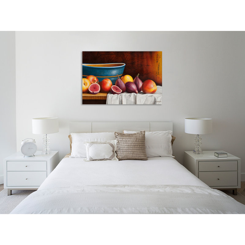 Toile tendue Camalle "Peaches & Figs" par Horacio Cardozo, H 20 po x l 30 po x P 1,5 po