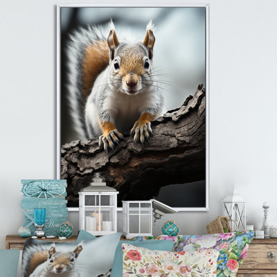 «Armonni Beige Brown Animal Squirrel», reproduction sur toile