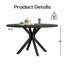 Ash Round Metal Base Dining Table-967047098