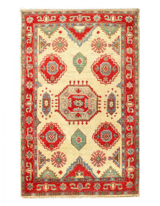 Fine Hand knotted Kazak 2'8"X 4'