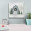 August Grove® 'December Blue Barn' by Julia Purinton Canvas Wall Art, 18" x 18"-631418648
