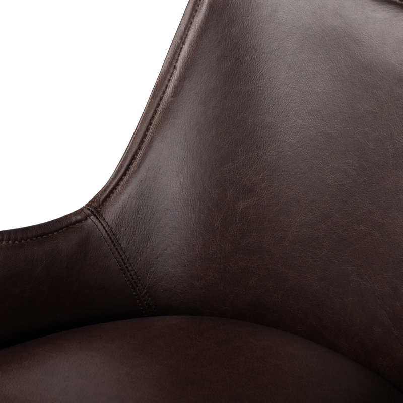 Truman Leather Swivel Office Chair, Conroe Cigar