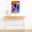 Dynamic Speed Skater Abstract Colorful Vibrant Wall Art Print 1 Piece Wrapped Canvas Wall Art-1177169789