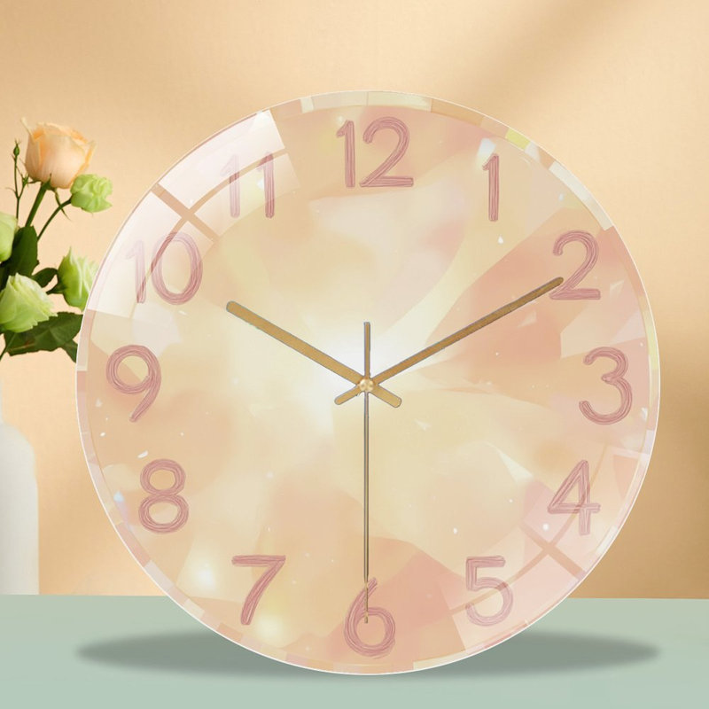 Horloge murale en cristal 12 po