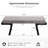 Anneus Gray Linen Upholstered Entryway Bench with Black Wood Frame-449748055