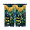 11975_Vagues de rideaux à motif de feuilles à motif artistique - 2 panneaux
