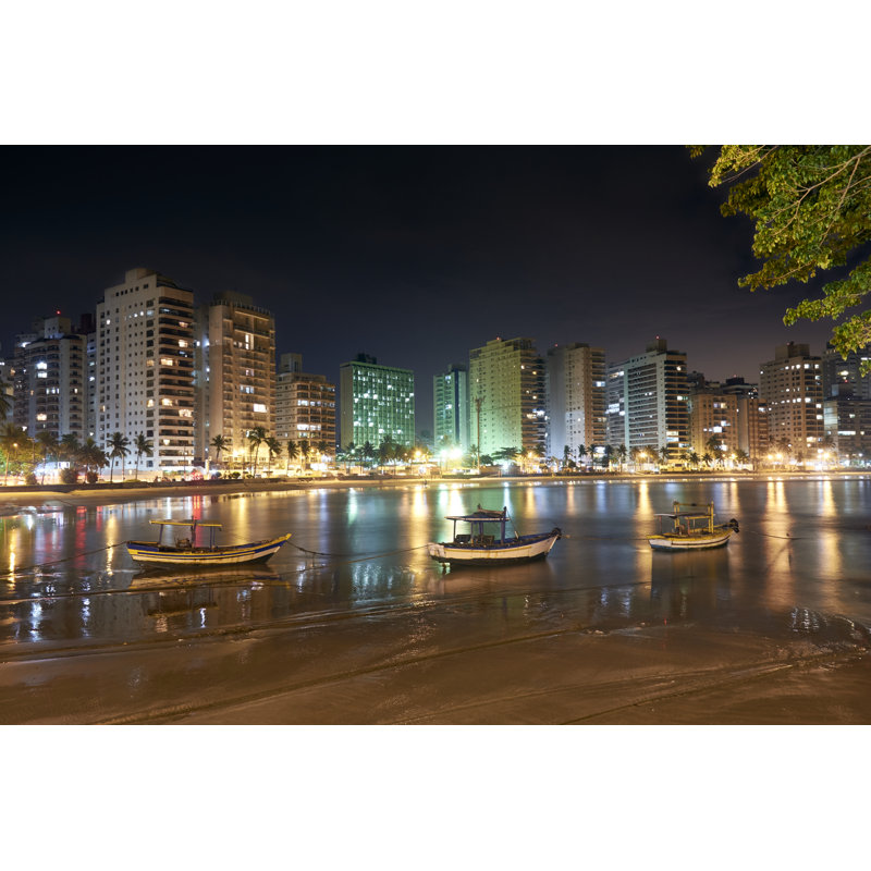 Asturias Beach At Night by Cifotart - Wrapped Canvas Print, 51cm H x 76cm W x 3.8cm D