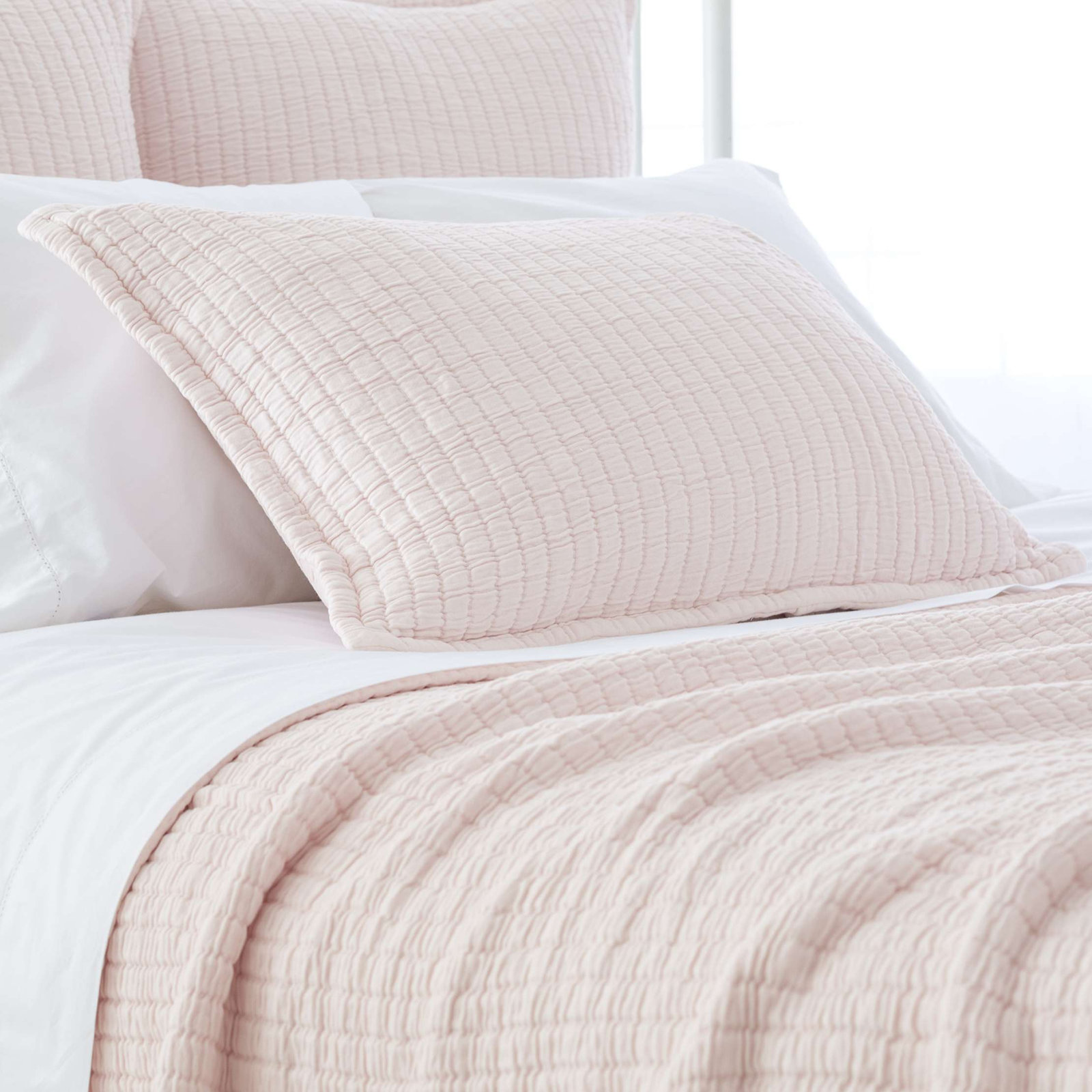 Boyfriend Cotton Shams, Standard, Slipper Pink