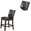 Ensemble de 2 chaises hautes capitonnées en similicuir-640804182-640804177