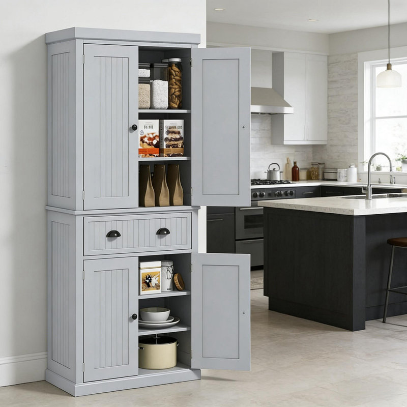 Armoire haute, Gris