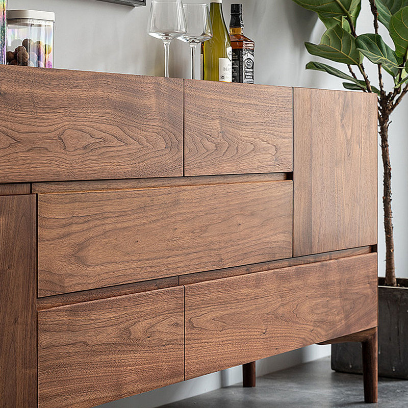 Buffet noyer noir grande capacité 78,74