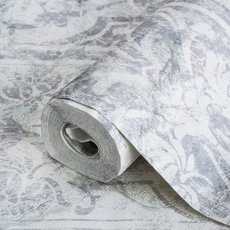 Rouleau de fleurs Shamaila, Gris