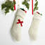 Chaussette de Noël personnalisable en tricot Noel Bow - rouge