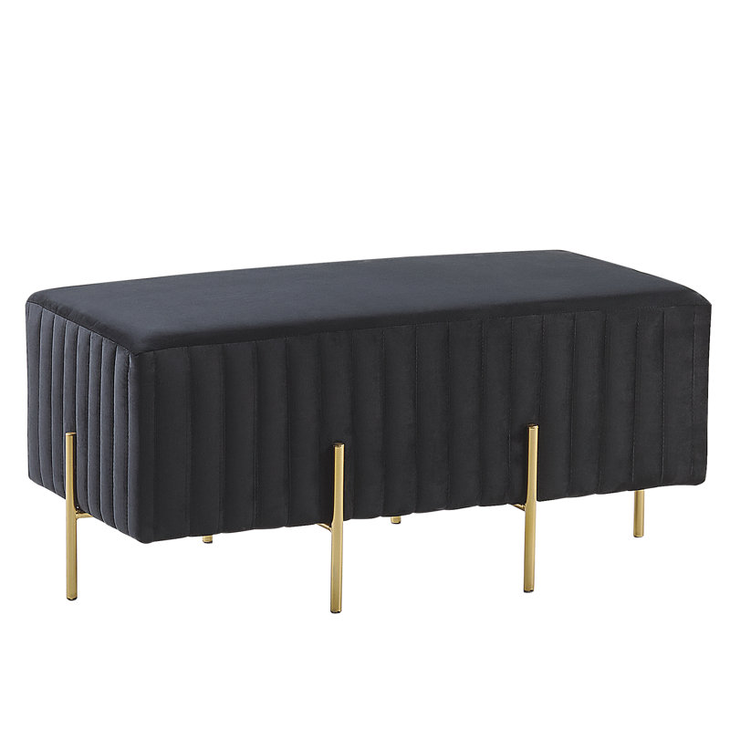 Frandsen Upholstered Bench, Black