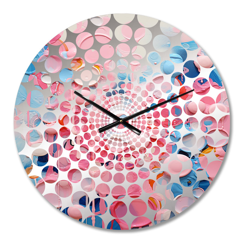 Horloge murale Oloto - Collages abstraits, Médium