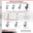 4-Piece Thermoplastic Rubber Caster Set
