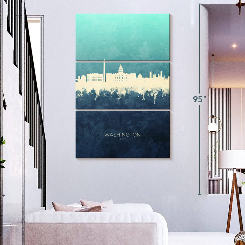 Skyline de Sirci Washington DC V, H 74 po x l 48 po