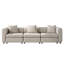 Canapé modulaire en velours 3 places Sadettin-2142641413