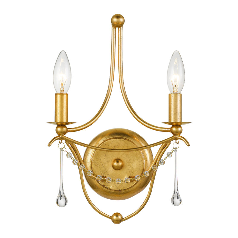 Braden Candle Wall Light, Antique Gold