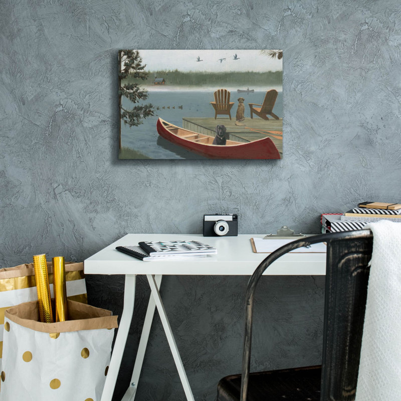 Breakwater Bay 'Lodge Trail No Wood' by James Wiens Canvas Wall Art, 12" H x 18" W