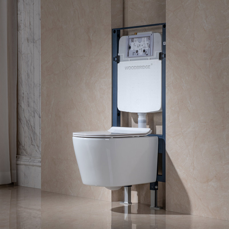 Elongated Wall Mounted Dual Flush High Efficiency Toilet