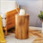 Versatile Cylindrical Table With Patterned Design For Diverse Interiors