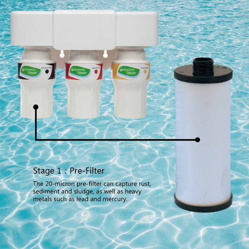 Aquasana 3-Stage Under Sink Water Filter Replacement Cartridges